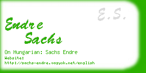 endre sachs business card
